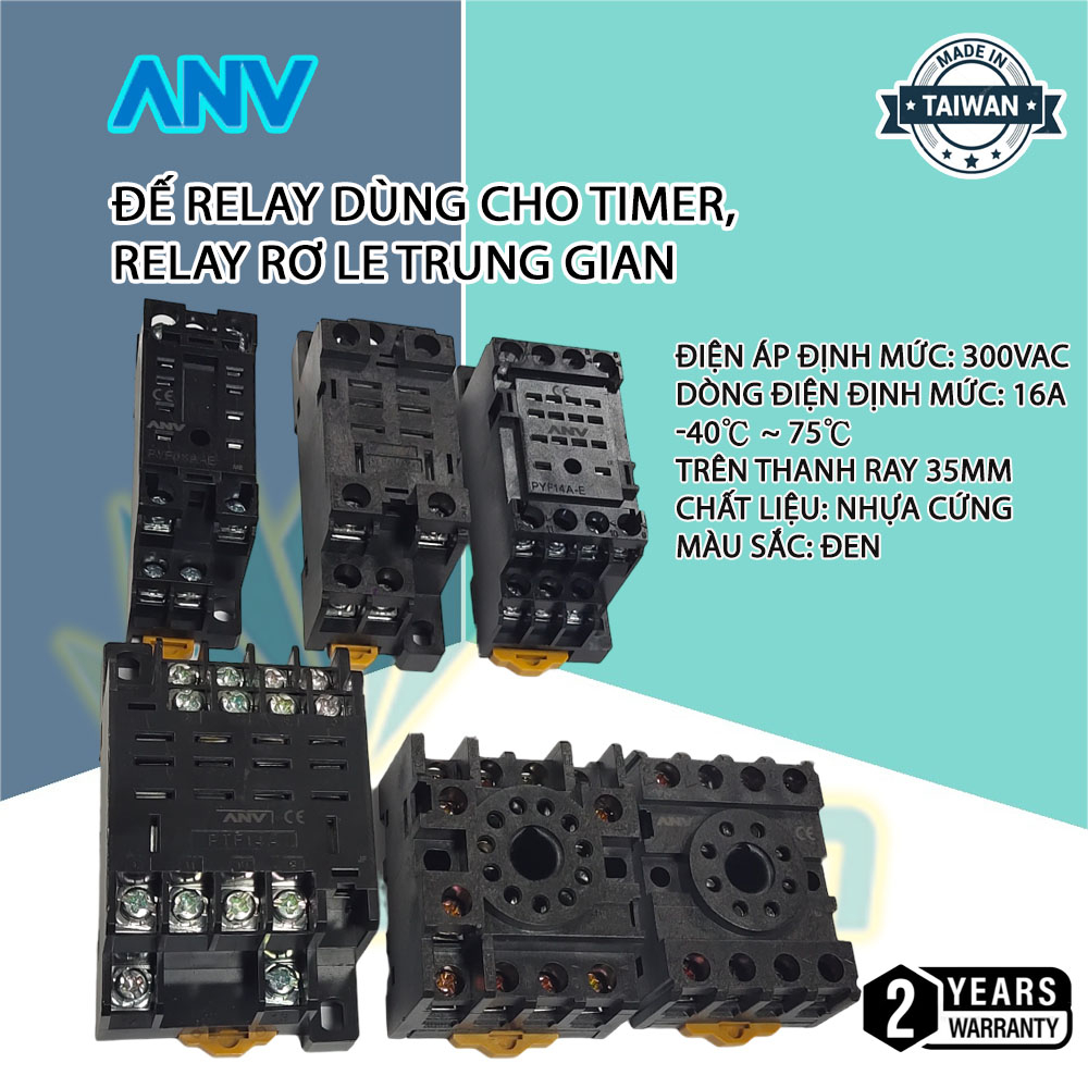 Đế Relay dùng cho timer, relay rơ le trung gian