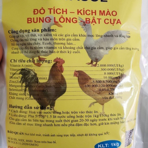 METASOL Đỏ Tích - Kích Mào - Bung lông -  Bật Cựa Chống Cắn mổ giúp gia cầm tăng trưởng tốt