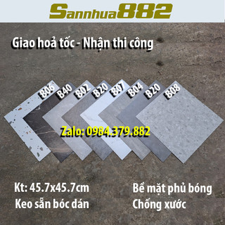 Sàn nhựa vân đá bóc dán sẵn keo tự dính nhựa nguyên sinh hàng loại 1 chống trơn chống xước