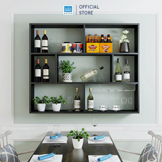 Kệ Gỗ Treo Tường Chữ Nhật Nhiều Ngăn SIB Decor Để Sách Khổ A4, Đồ Dùng Trang Trí, Tranh Ảnh KT223