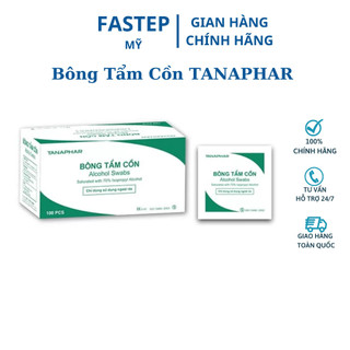 Bông tẩm cồn - 100 miếng bông tẩm cồn tiệt trùng