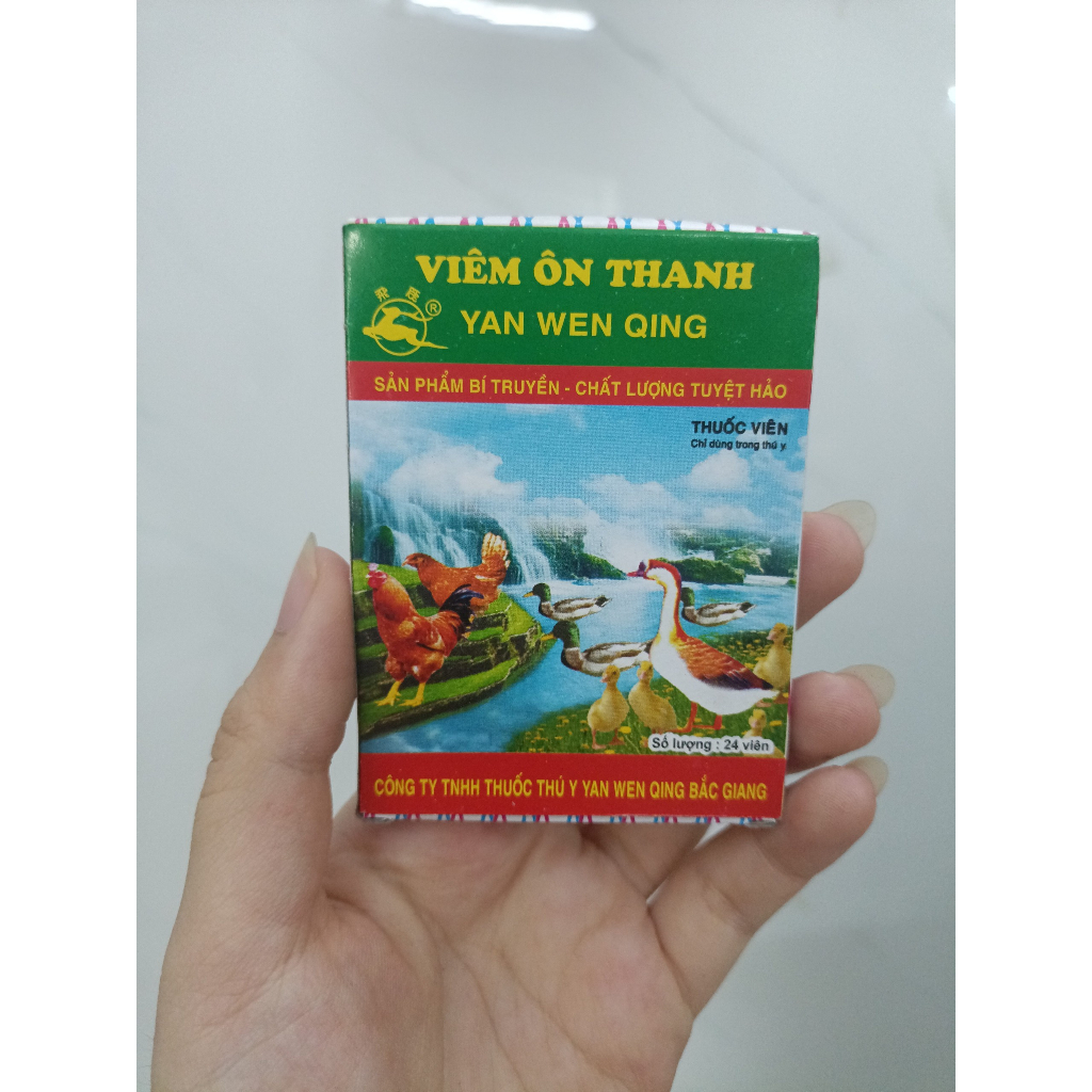 VIÊM ÔN THANH Cho Gà Viêm Họng, Viêm Phế Quản, Sốt Cao, Tiêu Chảy, Dùng Được Cho Gà, Vịt, Chim -  Vỉ 24 Viên