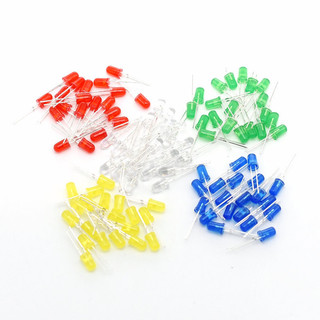 Gói 10 con - led phủ màu phi 5, led phủ màu 5mm, đỏ, xanh lá,vàng