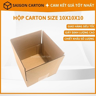 500 hộp carton size 10x10x10 - sản xuất bởi SÀI GÒN CARTON