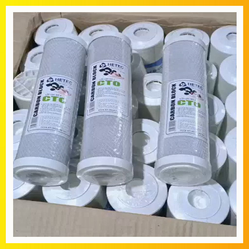 Lõi Lọc CTO 10 Inch - Lõi Lọc Số 3, Lõi Than Hoạt Tính, Dùng Cho Máy Lọc Nước Có Trên Thị Trường