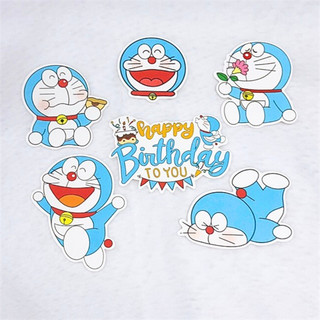 Sp070906 set que giấy-hpbd 5 doremon xanh
