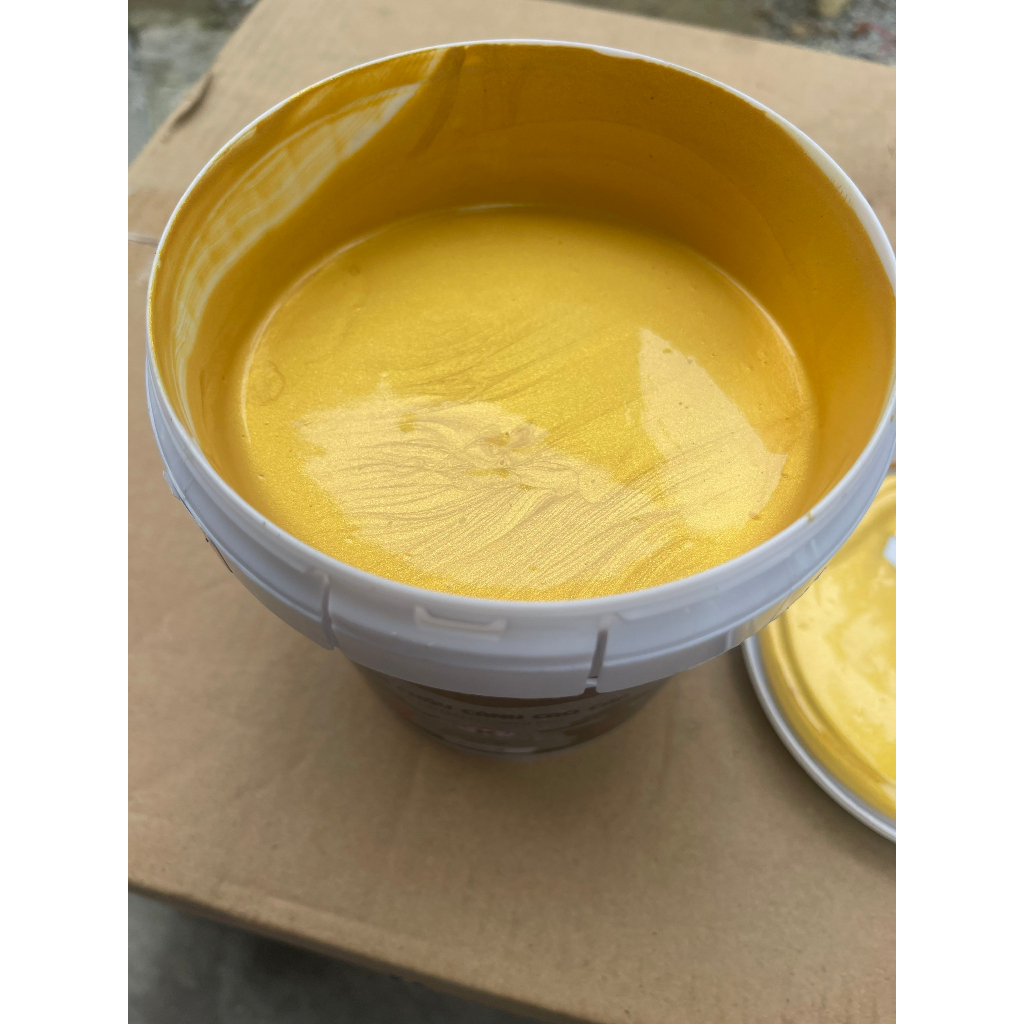 Sơn chậu nhũ vàng ánh kim Supon hệ nước hộp 1.1kg - Tô tượng - Sơn chậu cảnh