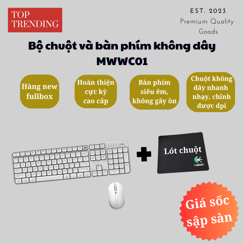 Bộ chuột và bàn phím không dây MWWC01