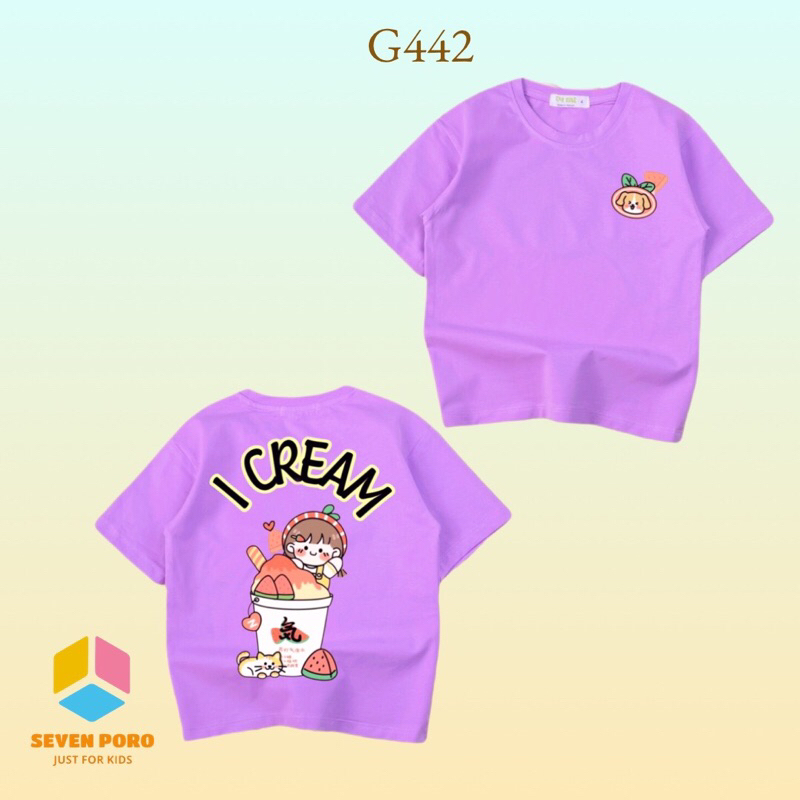 Áo Thun Bé Gái Form Rộng Giấu Quần G442 Size 10-26kg - G&K Kids - SevenPoro