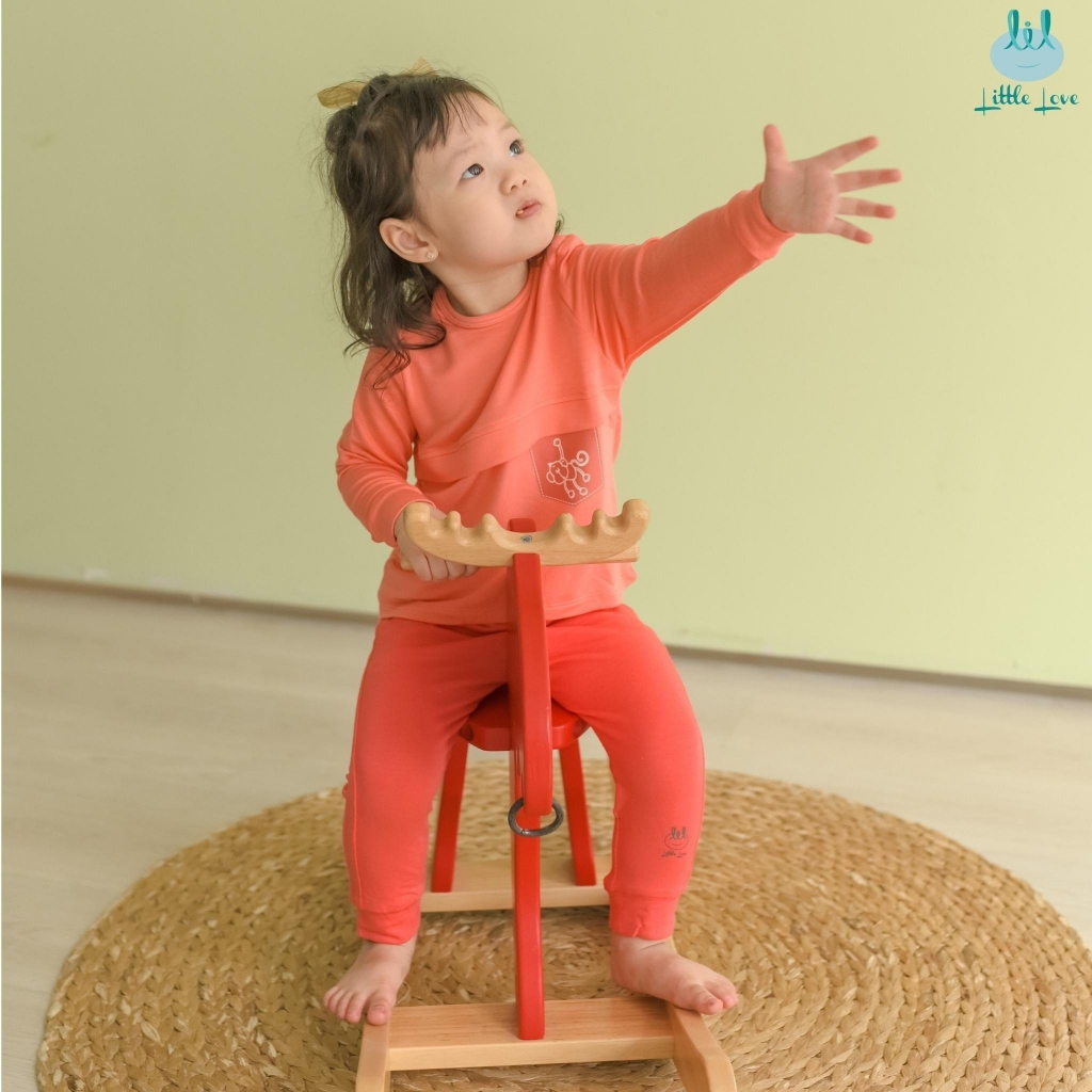 Bộ quần áo dài nỉ smoothy co giãn tốt cho bé LiL Little Love