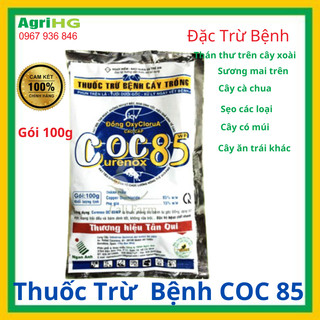 Thuốc trừ bệnh Coc 85/ Cốc 85 100g- cây trồng thán thư, chết nhanh, nấm hồng AgriHG