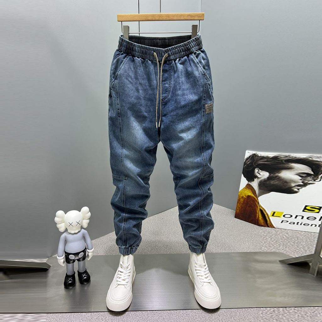 Quần Jean Nam Jogger, Quần Bò Nam Phong Cách Thể Dục Thể Thao Năng Động Cá Tính Unisex  - Jean 120-168