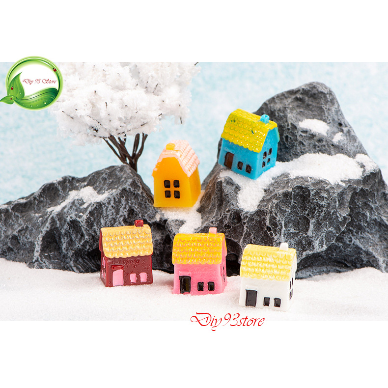 Mô hình ngôi nhà dễ thương - trang trí sen đá, terrarium, hồ cá,tablo ô tô,bàn làm việc,bàn học