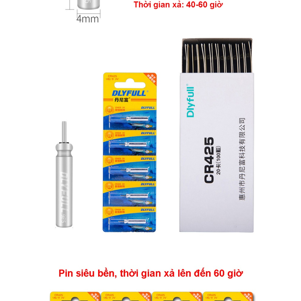 Pin câu đêm - Pin Điện Tử Chuyên lắp phao câu đài câu đêm PIN-CR-425  PC-49