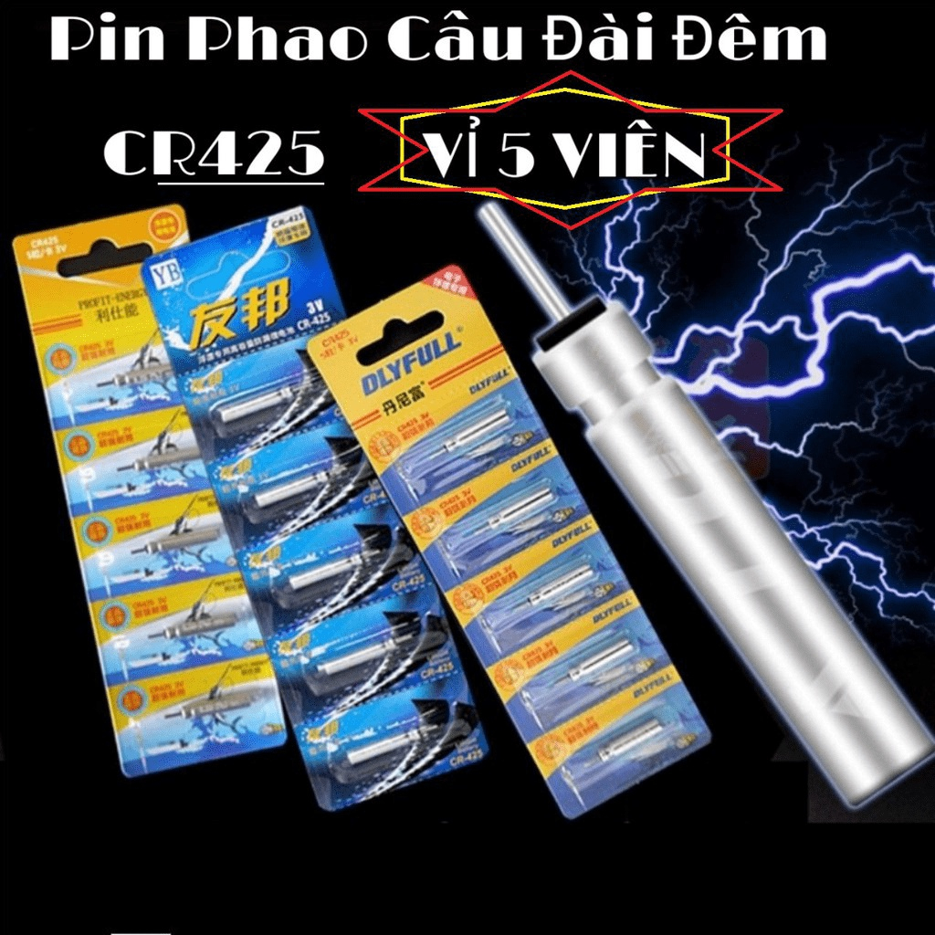 Pin câu đêm - Pin Điện Tử Chuyên lắp phao câu đài câu đêm PIN-CR-425  PC-49