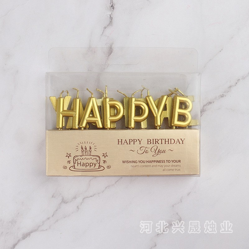 - Nến Happy birthday -Trang trí bánh sinh nhật bánh kem