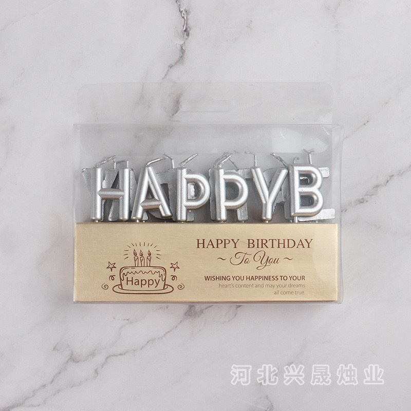 - Nến Happy birthday -Trang trí bánh sinh nhật bánh kem