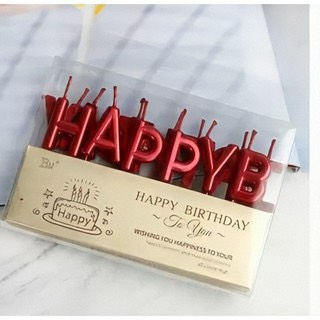 - Nến Happy birthday -Trang trí bánh sinh nhật bánh kem