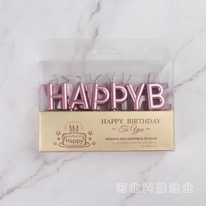 - Nến Happy birthday -Trang trí bánh sinh nhật bánh kem