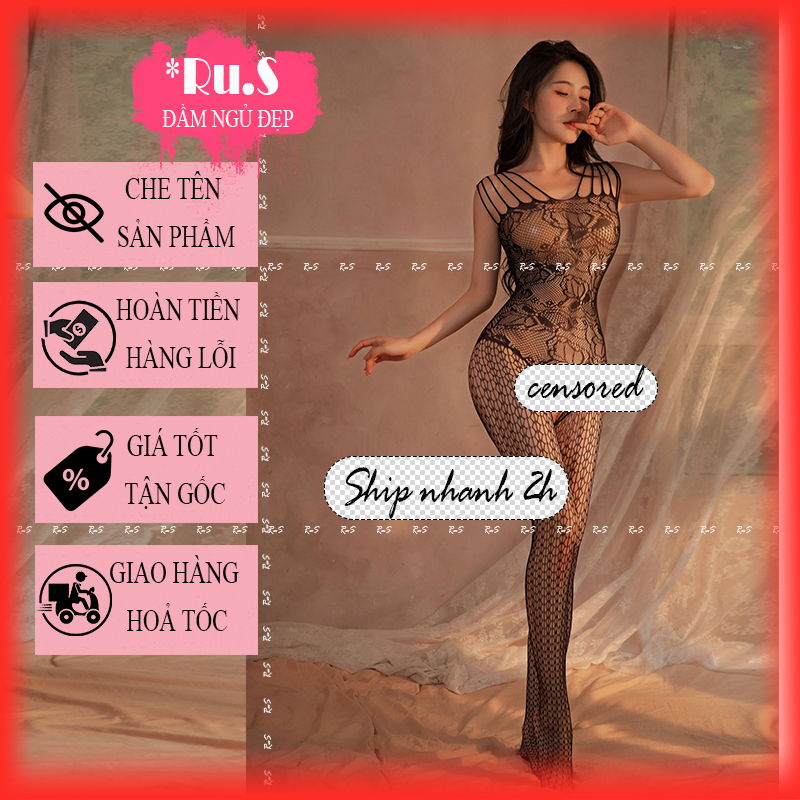 Đồ ngủ bodystocking sexy 🏵️ Bộ đồ ngủ ren lưới sexy/ đồ cosplay lưới nóng bỏng M3