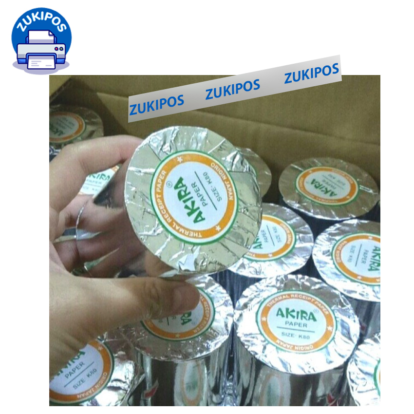 Giấy In Hóa Đơn In Bill K80x65 Akira Bọc Bạc Phi 65mm Hàng Chất Lượng Cao