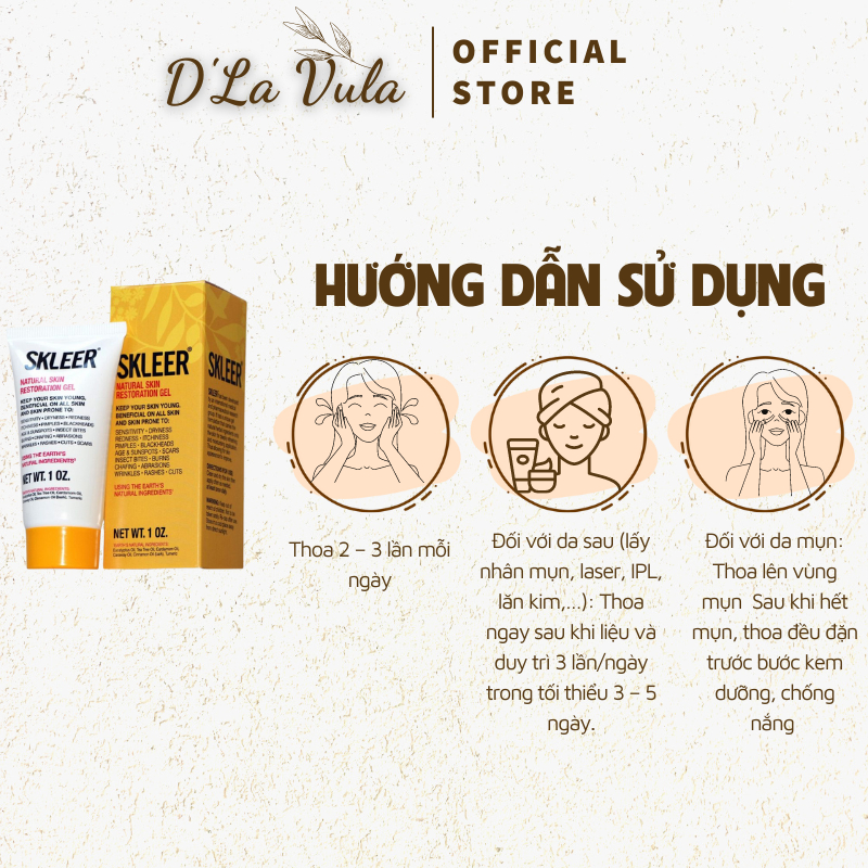 Gel dưỡng ẩm SKLEER Natural Skin Restoration
