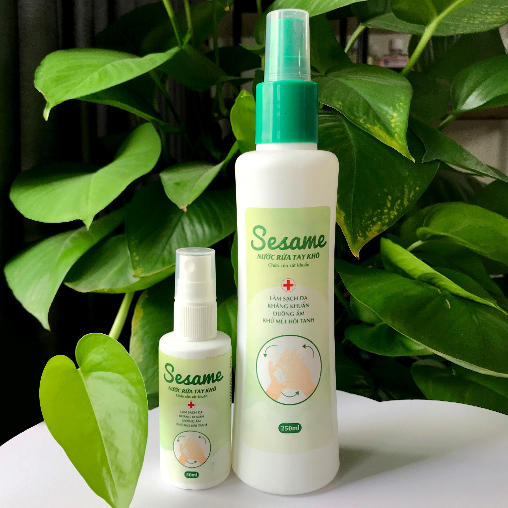 Nước Rửa Tay Khô Thảo Dược Seasame Hương Sả Chanh Kháng Khuẩn Vệ Sinh Tay Toàn Diện