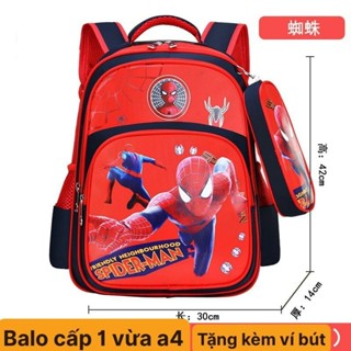 balo đi học cho bé trai tiểu học siêu nhân nhện, cặp sách cho bé từ lớp 1-----5