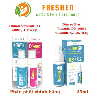 Dimao - Vitamin D3 Dạng Xịt 400IU, Hàng Nhập Khẩu Châu Âu, Hương Dâu, Hiệu Quả Và Hấp Thu Tốt
