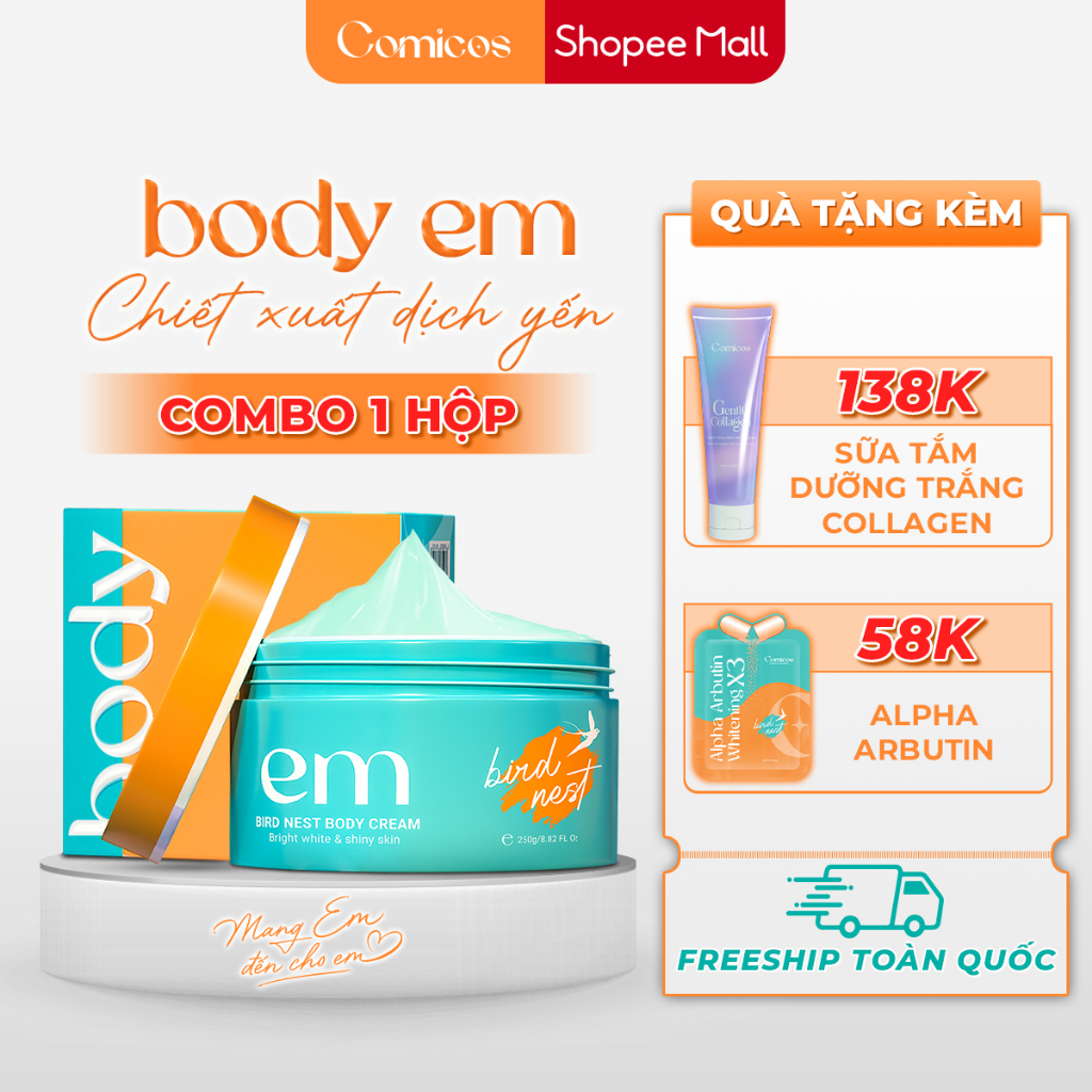 Body Em - Kem Body Số 1 Làm Trắng Sáng Làn Da, Kem body trắng da cấp tốc.