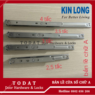 1 cặp 2 cái bản lề chữ a hiệu kinlong dùng cho cửa sổ mở quay nhôm xingfa