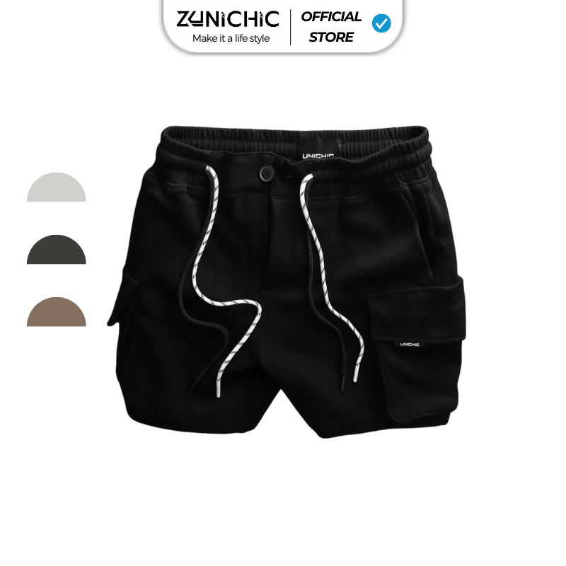 Quần Lửng Nam Màu Xám,Đen, Trắng, Đen, Nâu Quần Short Nam Tập Gym, Chạy Bộ QDTH271 Unichic