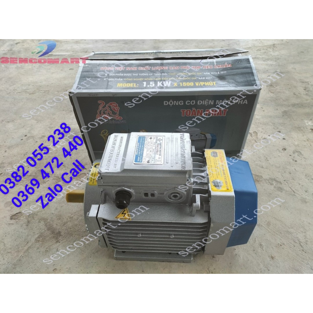 Mô tơ điện 220v 1,5kw 1400 vòng/phút