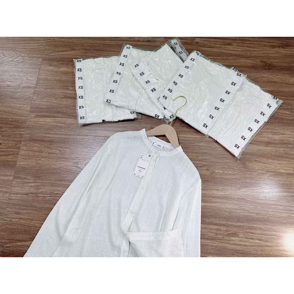 Áo Sơmi MNG linen tưng hàng dư xịn, hàng full tem tag hãng