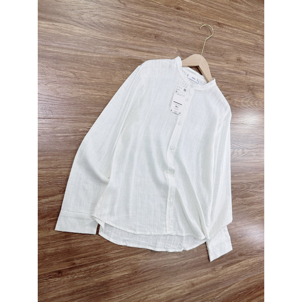 Áo Sơmi MNG linen tưng hàng dư xịn, hàng full tem tag hãng