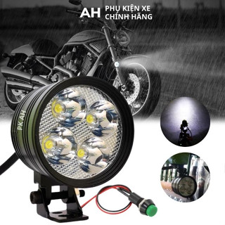 Đèn trợ sáng L4 ngắn lắp chân gương mọi loại xe máy xe điện oto - Đèn trợ sáng mini siêu sáng