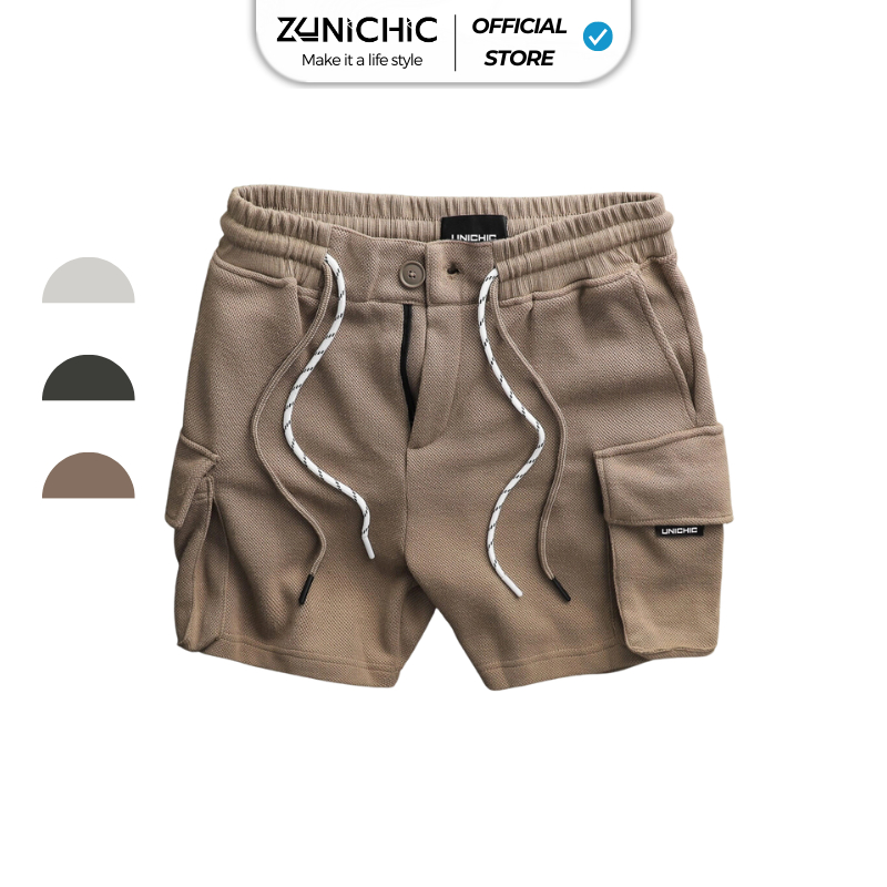 Quần Lửng Nam Màu Xám,Đen, Trắng, Đen, Nâu Quần Short Nam Tập Gym, Chạy Bộ QDTH271 Unichic