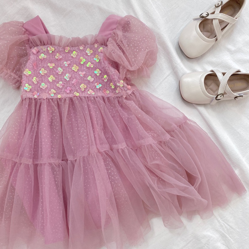 Sale Đầm voan lụa bé gái