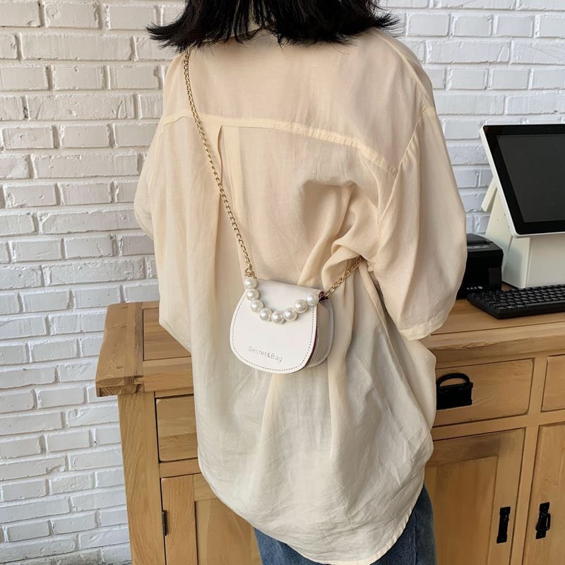 Túi xách nữ thời trang đeo chéo mini kèm ngọc thời trang pamoli _ TDC274