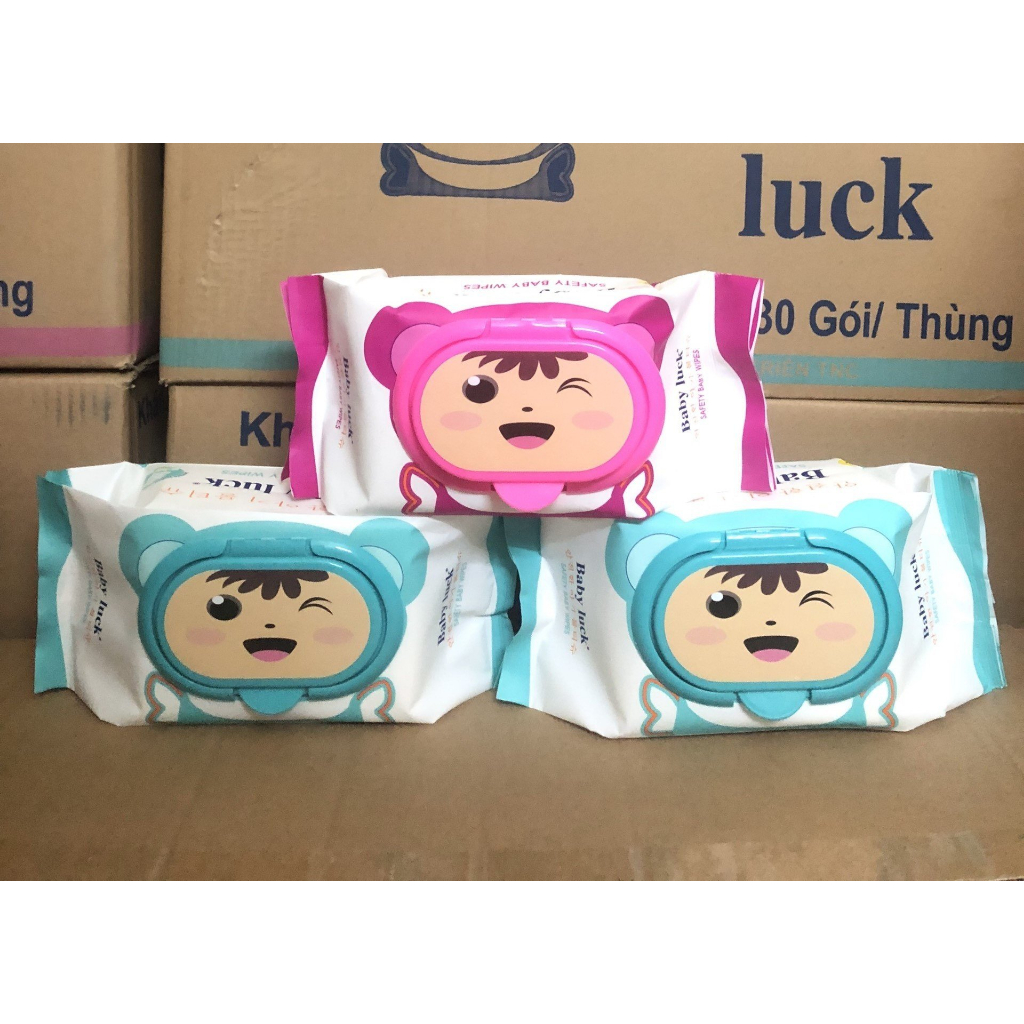 [CHÍNH HÃNG] KHĂN GIẤY ƯỚT BABY LUCK 180G 100 TỜ