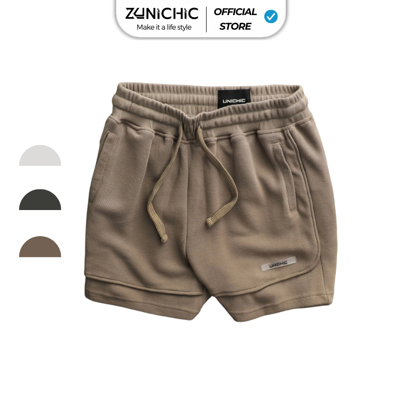 Quần Lửng Nam Màu Xám,Đen, Nâu Quần Short Nam Tập Gym, Chạy Bộ QDHL780 Unichic