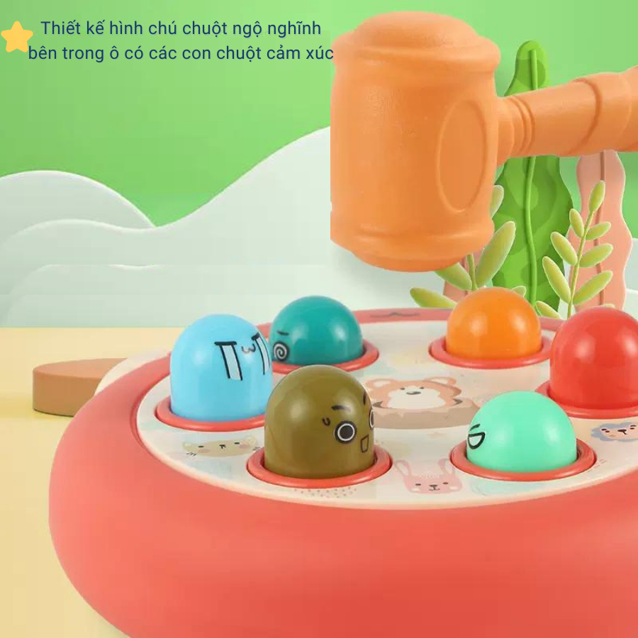 Đồ chơi cho bé đập chuột đáng yêu, Đồ chơi trẻ em an toàn