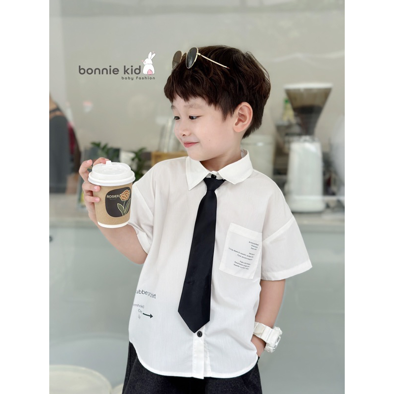 Bộ Bé Trai Áo Sơ Mi Quần Giả Jean BON