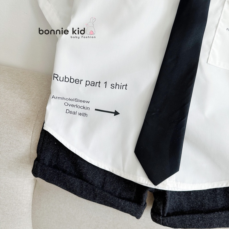 Bộ Bé Trai Áo Sơ Mi Quần Giả Jean BON