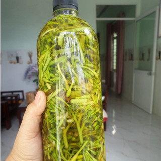 Hoa đu đủ ngâm mật ong Hoa đu đủ đực tươi ngâm mật ong rừng nguyên chất chai 500ml