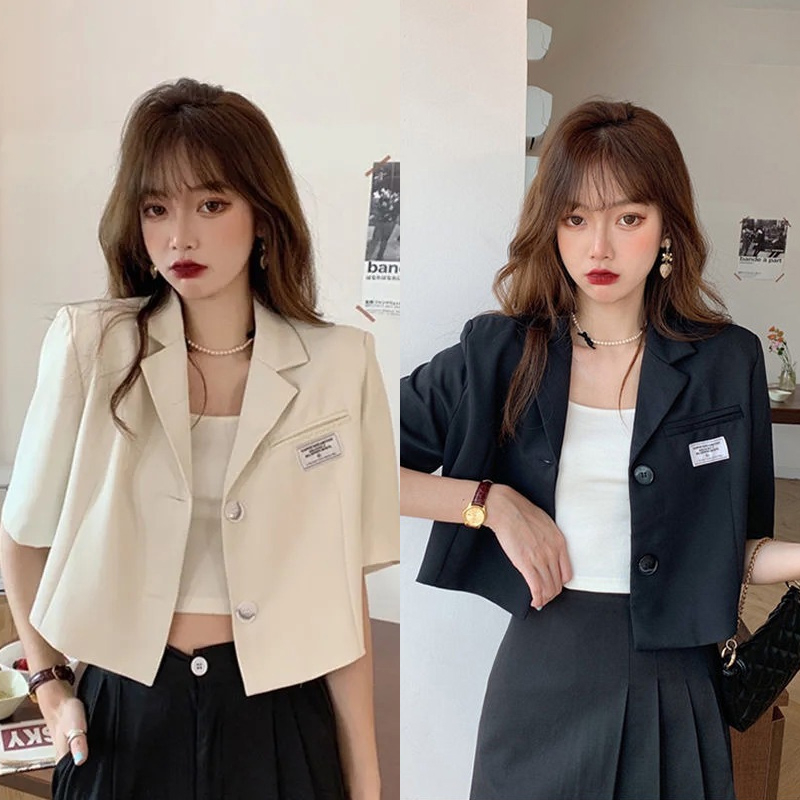 Áo Khoác Blazer Mỏng Tay Ngắn Thời Trang Mùa Hè 2023 Cho Nữ