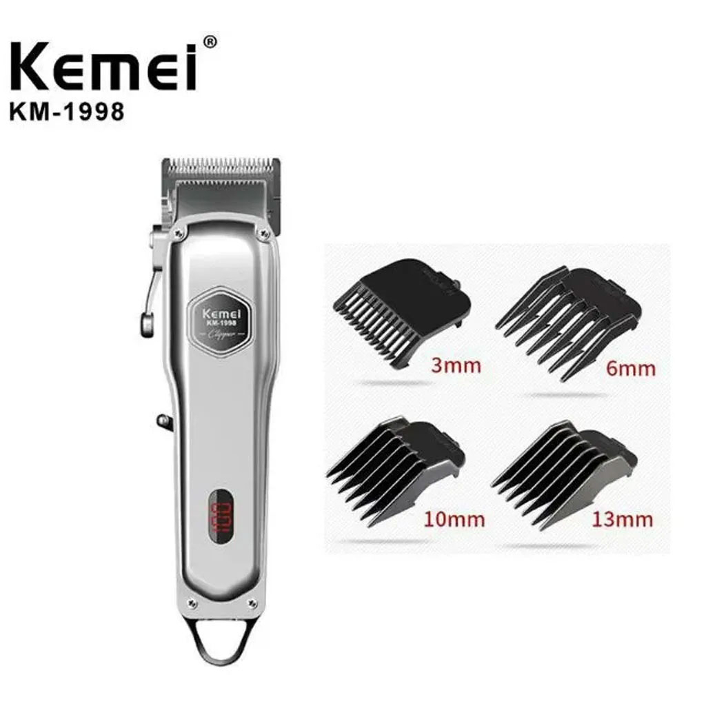 Tông đơ cắt tóc Kemei 1998, Tông đơ Thân Nhôm Nguyên Khối Chuyên Nghiệp Cho Salon Và Gia Đình