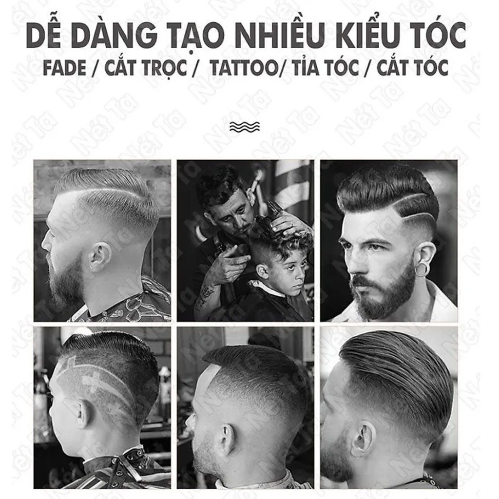 Tông đơ cắt tóc Kemei 1998, Tông đơ Thân Nhôm Nguyên Khối Chuyên Nghiệp Cho Salon Và Gia Đình