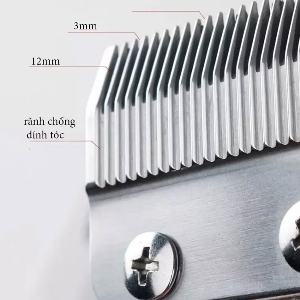 Tông đơ cắt tóc Kemei 1998, Tông đơ Thân Nhôm Nguyên Khối Chuyên Nghiệp Cho Salon Và Gia Đình