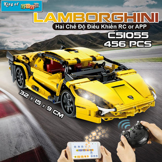 Đồ Chơi Lắp Ráp Xếp Hình Siêu Xe Điều Khiển Từ Xa LAMBORGHINI CaDA Model C51055 Với 456 Mảnh Ghép - 2 Chế Độ Điều Khiển
